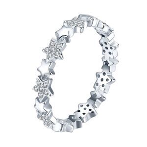 925 Sterling Silver Stars Ring